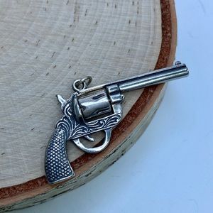 Sterling silver pistol charm